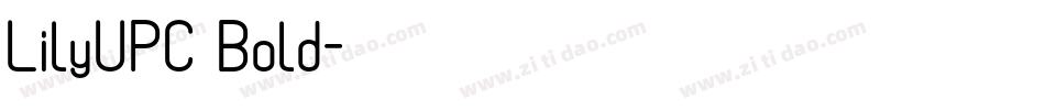 LilyUPC Bold字体转换